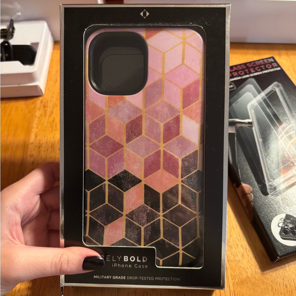 Casetify Bold Geometric iPhone Case - Pink and Black
iPhone 12 Pro Max